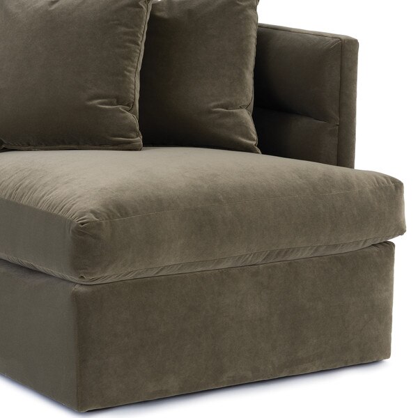 Elise Sectional Right Arm Piece (Olive) Macro 4
